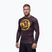 Men's long sleeve rashguard Pitbull Rashguard Logo Palms brown
