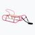 Metal sled HUMBAKA with backrest and footrest pink