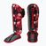 Shin guards Octagon Legion Flower black/red