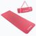 TREXO NBR 15 mm exercise mat with belt pink