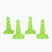 Set of cones OneTeam TRFTB03 HG4  4 pieces green