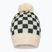 Children's winter cap KID STORY Merino green chessboard
