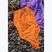 Ladies' one-piece swimsuit Clap Dwuwarstwowy Wiązany summer orange