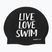Swim cap BuddySwim LLS Silicone black