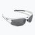 Bliz Motion + S3 shiny white/smoke silver mirror cycling glasses