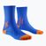 Men's X-Socks Run Perform Crew running socks twyce blue/orange