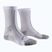 Men's X-Socks Trailrun Discover Crew running socks arctic white/pearl grey