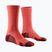 Men's socks X-Socks Trailrun Discover Crew fluo red/namib red