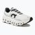 Women's On Cloudmonster allwhite running shoes