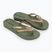 Women's Ipanema Bossa Soft V green/gold flip flops