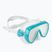 Women's diving mask Cressi Honey 420 UV white/aquamarine/blue/orange