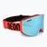 Ski goggles Neon Light red/mirror acciaio