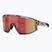 Sunglasses Bliz Fusion transparent dark grey/brow red multi