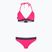 Women's two-piece swimsuit EA7 Emporio Armani Logo Tape Bikini Triangle neon pink