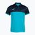 Men's tennis polo shirt Joma Montreal fluorescent turquoise/navy blue