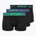 Men's boxer shorts Nike Dri-Fit Essential Micro Trunk 3 pairs black green shock/wild violet/black text wb