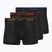 Men's boxer shorts Nike Everyday Cotton Stretch Trunk 3 pairs black lig crim/des och/deep night logo waistband