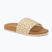 Tommy Hilfiger women's Emblem Cork Slide calico flip-flops
