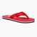 Tommy Hilfiger women's flip flops Global Stripes Flat Beach Sandal fierce red