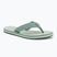 Tommy Hilfiger women's Stripes Beach Sandal flip flops charming green