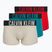 Men's boxer briefs Calvin Klein 000NB3608A Trunk 3 pairs oatmeal/aged redwood/bright turquoi