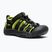 Children's sandals KEEN Newport H2 black/lime green