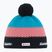 Eisbar Star Pompon Ska winter beanie black flower/strawberry/mugo