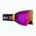 Red Bull SPECT Jam S2 ski goggles + Spare Lens S2 matt black/purple/burgundy mirr/cloudy snow