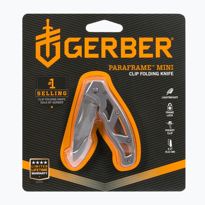 Gerber Paraframe Mini Folder Fine Edge hiking knife silver 22-48485