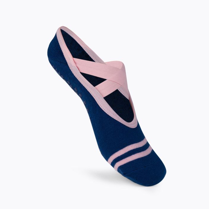 Gaiam women's yoga socks non-slip navy blue 63635