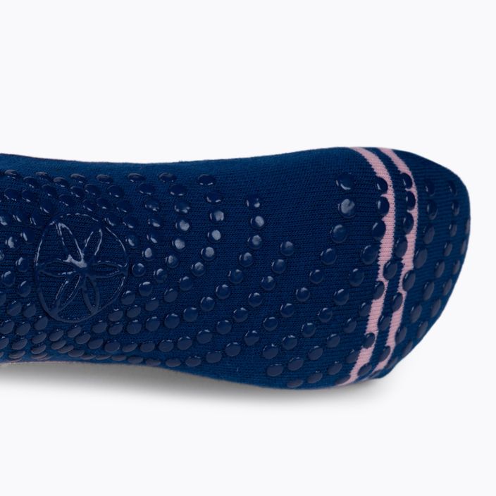 Gaiam women's yoga socks non-slip navy blue 63635 4