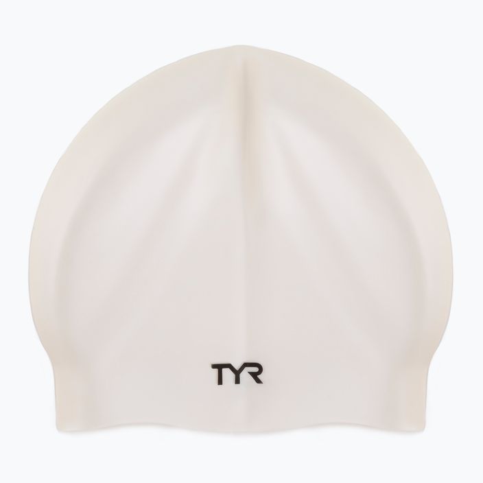 TYR Wrinkle-Free Silicone Swim Cap white LCS