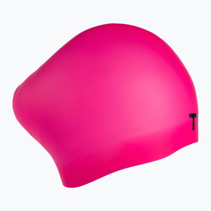 TYR Wrinkle-Free pink swimming cap LCSL_693 2
