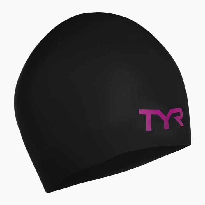 TYR Wrinkle-Free swimming cap black/pink LCSLB_121
