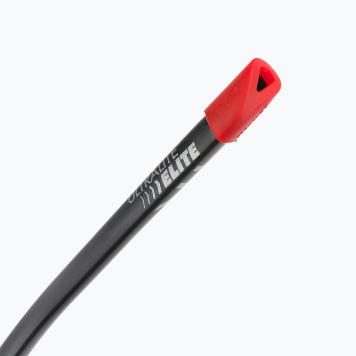 TYR Ultralite Snorkel Elite front swim tube black and red LSNKLELT_001 3