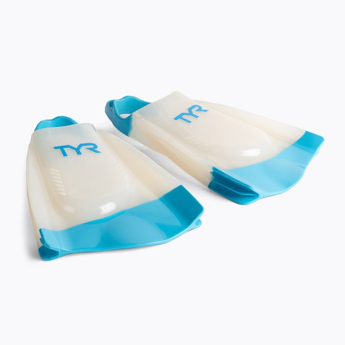 TYR Hydroblade swimming fins white and blue LFHYD