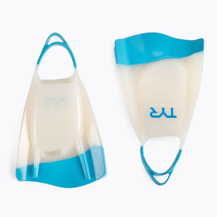 TYR Hydroblade swimming fins white and blue LFHYD 2