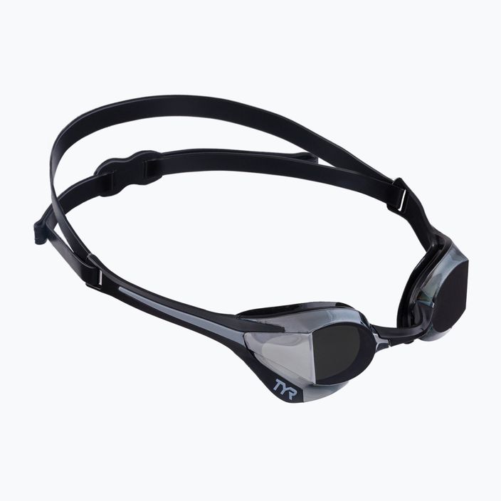 TYR Tracer-X Elite Mirrored silver/black swimming goggles LGTRXELM_043