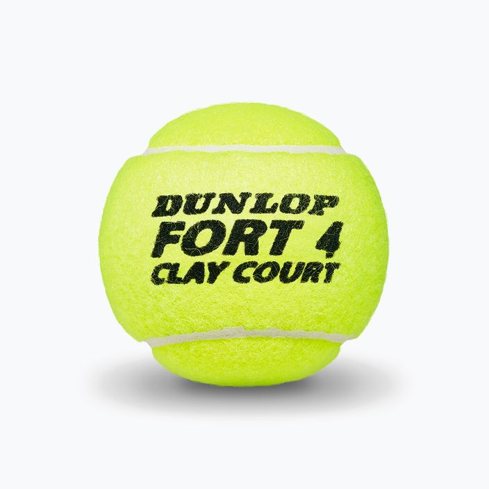 Dunlop Fort Clay Court tennis balls 4 pcs yellow 601318 3