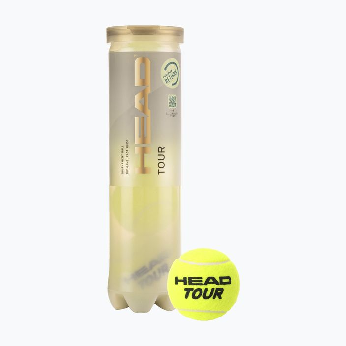 HEAD Tour tennis balls 4 pcs yellow 570704