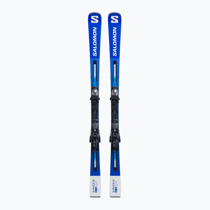 Salomon S Race SL 10 + M12 GW blue and white downhill skis L47038200