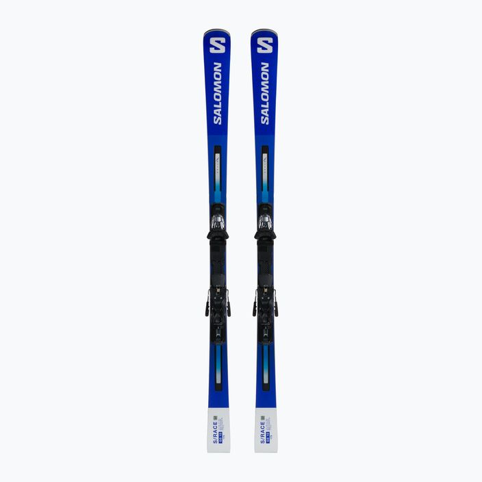 Salomon S Race GS 10 + M12 GW blue and white downhill skis L47038300