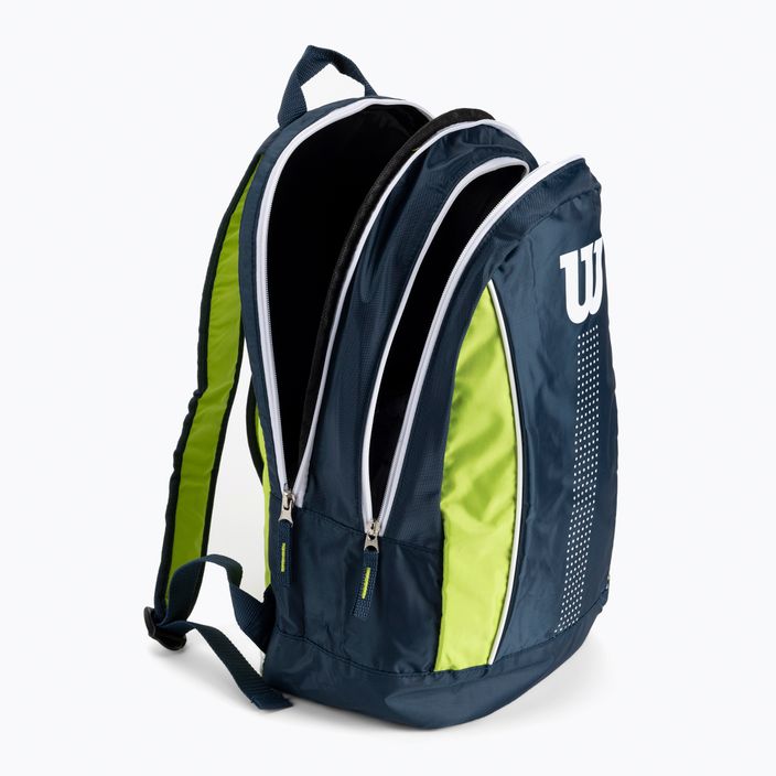 Wilson Junior children's tennis backpack navy blue and green WR8012902 4