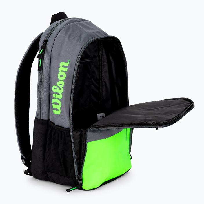 Wilson Team tennis backpack grey-green WR8009903001 7