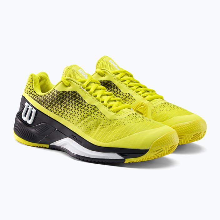 Wilson Rush Pro 4.0 Clay men's tennis shoes black and yellow WRS329450 5