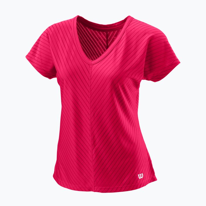Women's tennis shirt Wilson Training V-Neck II pink WRA809601