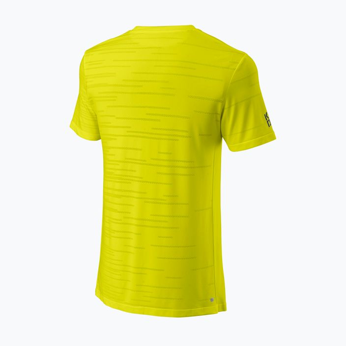 Men's tennis shirt Wilson KAOS Rapide SMLS Crew II yellow WRA813805 2