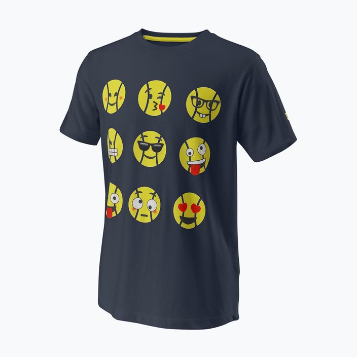 Children's tennis shirt Wilson Emoti-Fun Tech Tee navy blue WRA807401 5