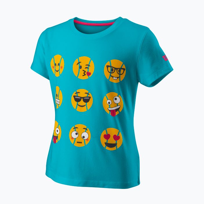 Children's tennis shirt Wilson Emoti-Fun Tech Tee blue WRA807903 5