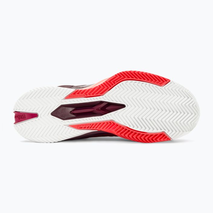 Women's tennis shoes Wilson Rush Pro 4.0 Clay beet red/white/tropical peach 5